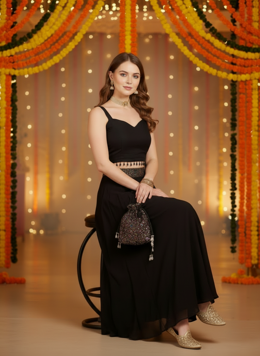 Party Wear Lehenga with fancy sequenced work