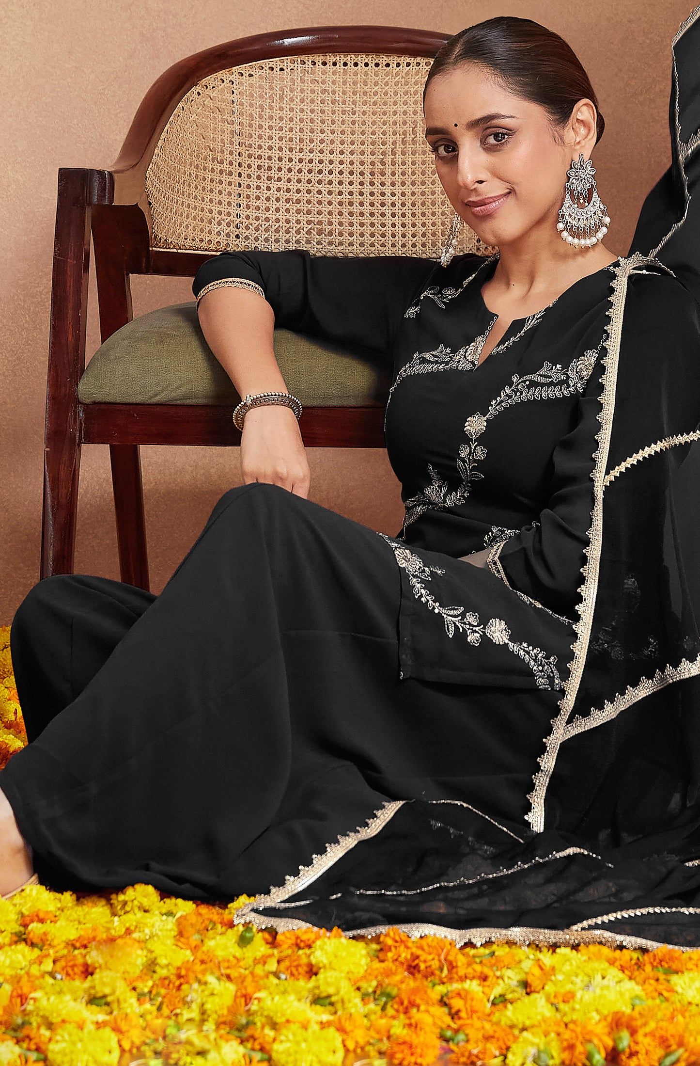 Indian Beautiful Black Kurti