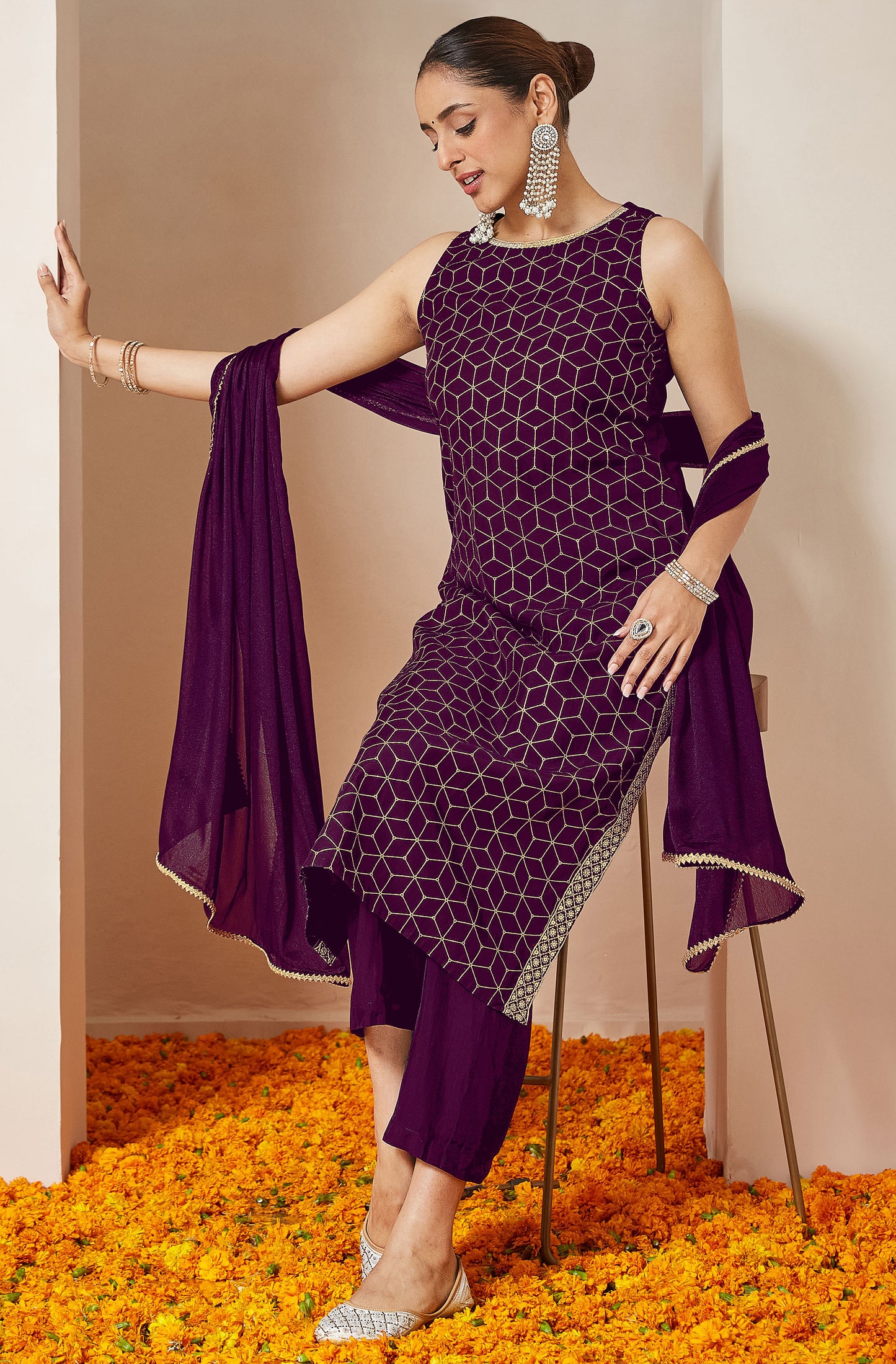Stylish Purple Kurti