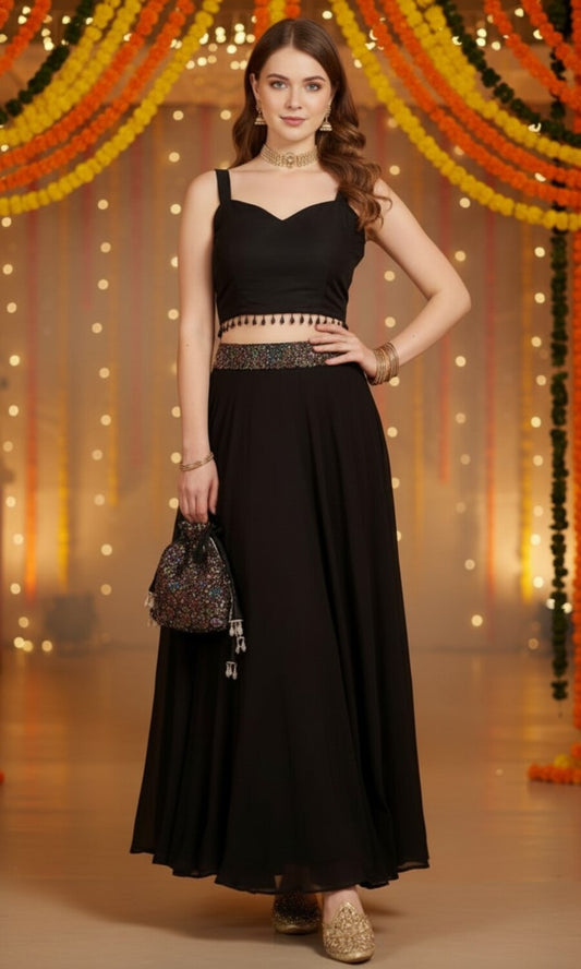 Party Wear Lehenga with fancy sequenced work
