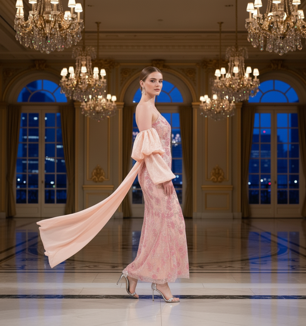 Pink Stylist Party Wear