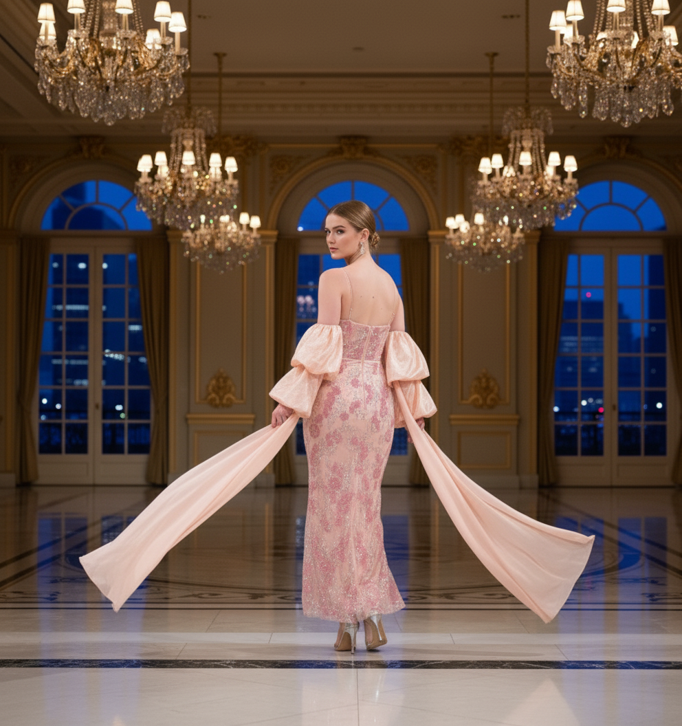 Pink Stylist Party Wear