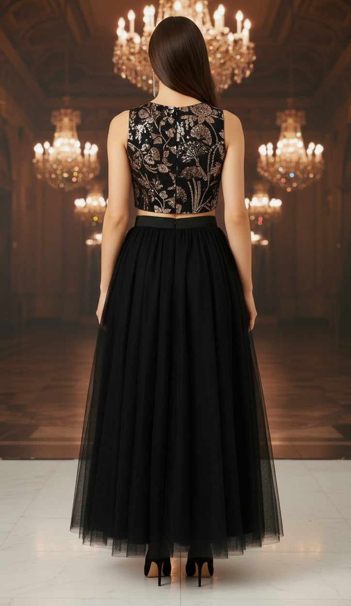 Two Piece Black Dress