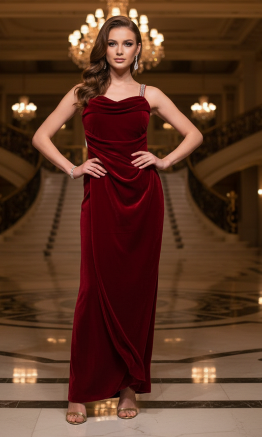 Beautiful Red Western Dress