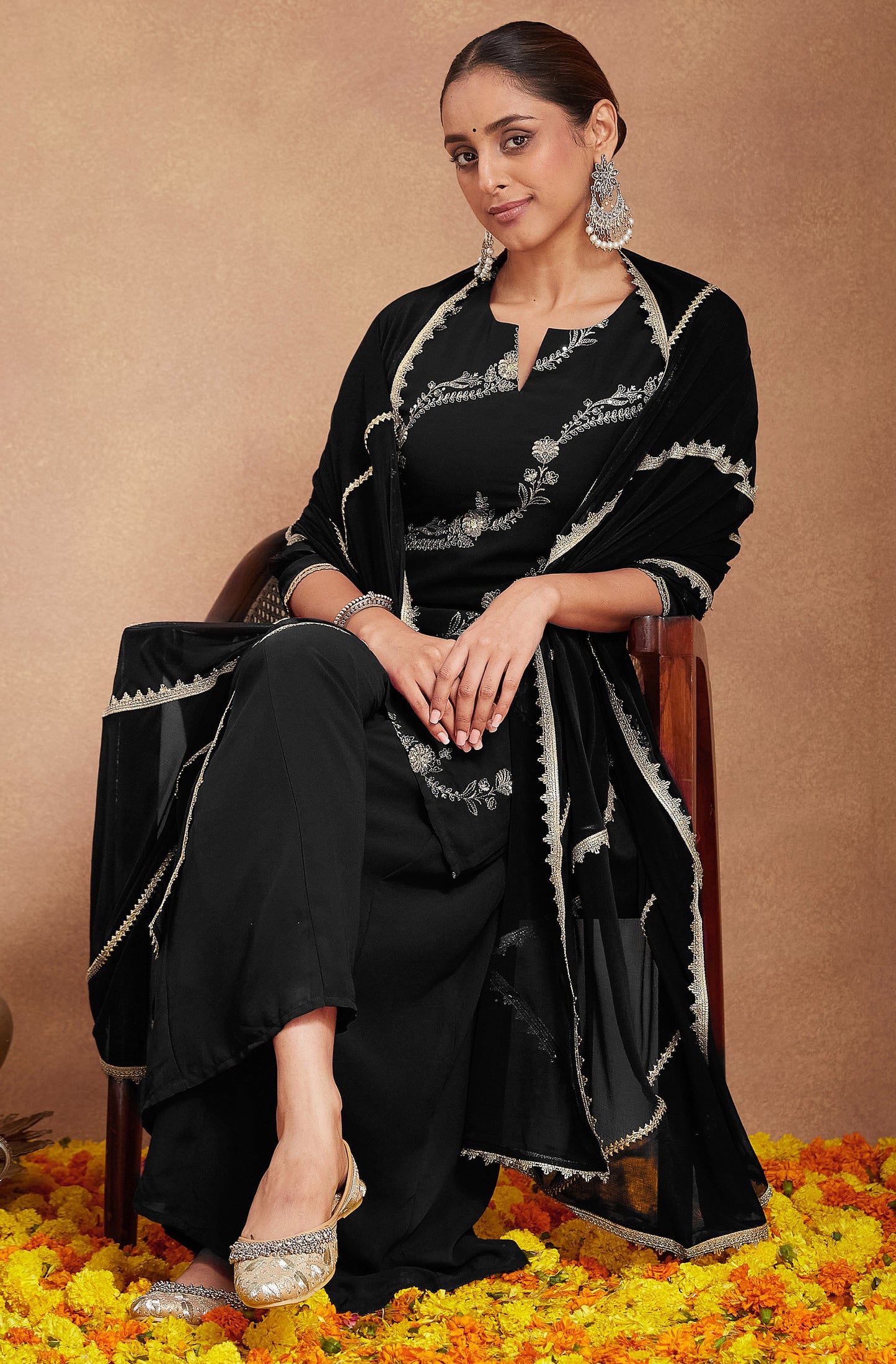 Indian Beautiful Black Kurti