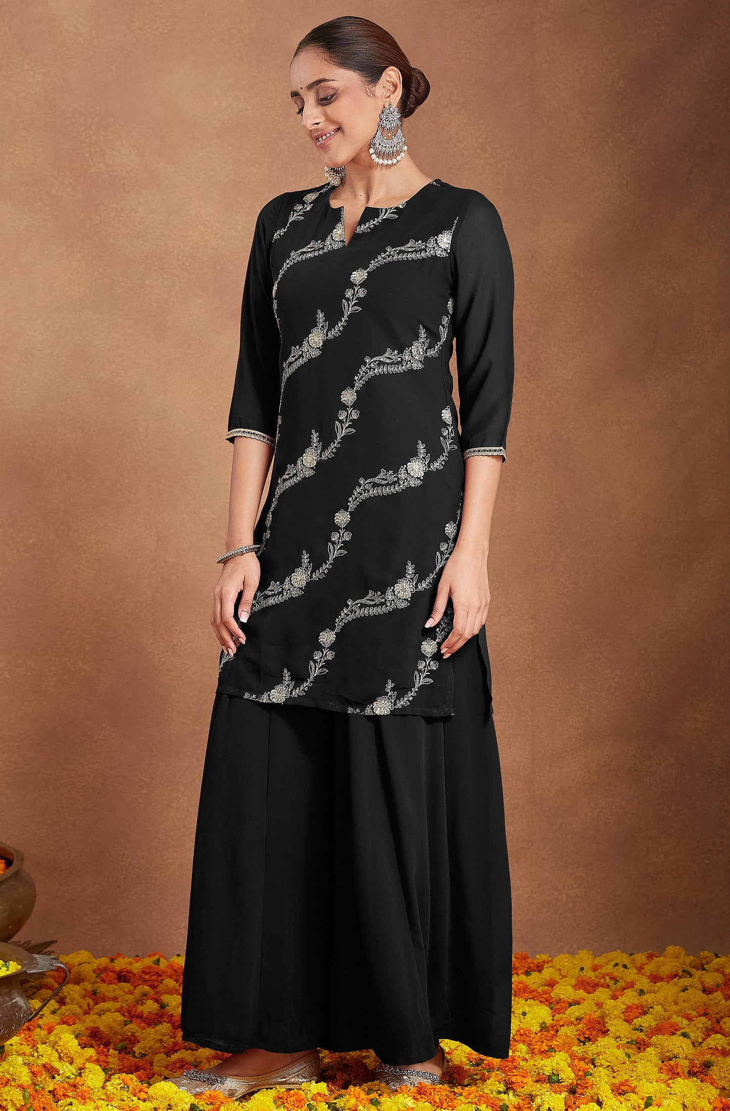 Indian Beautiful Black Kurti