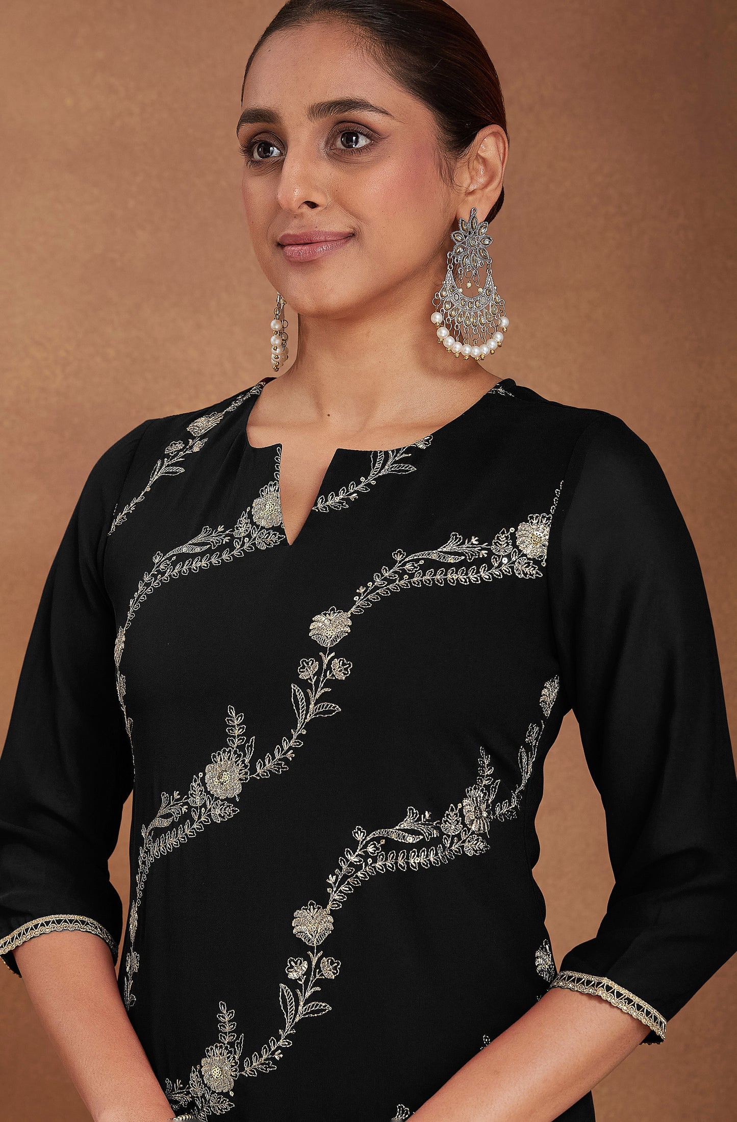Indian Beautiful Black Kurti