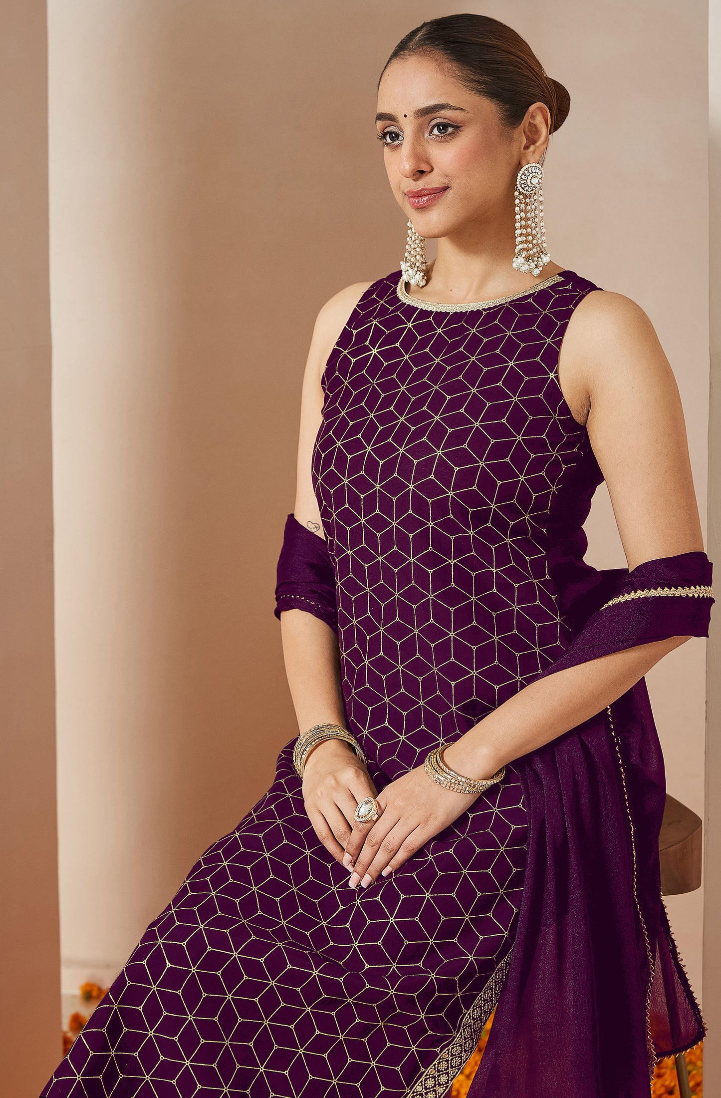 Stylish Purple Kurti