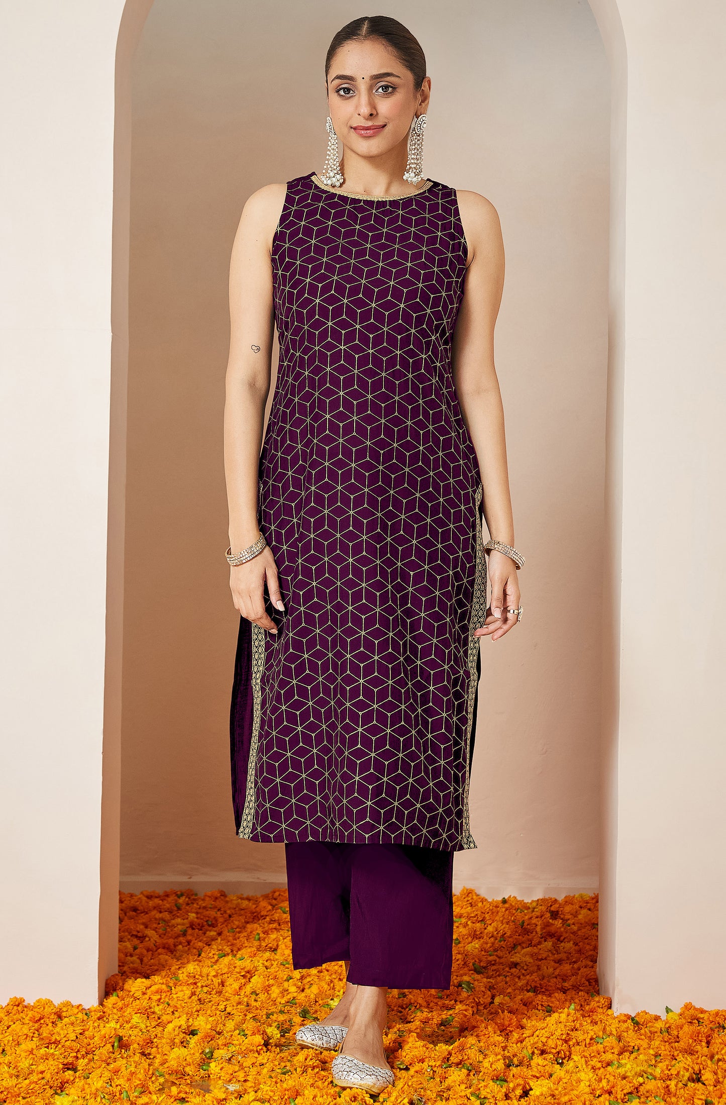 Stylish Purple Kurti