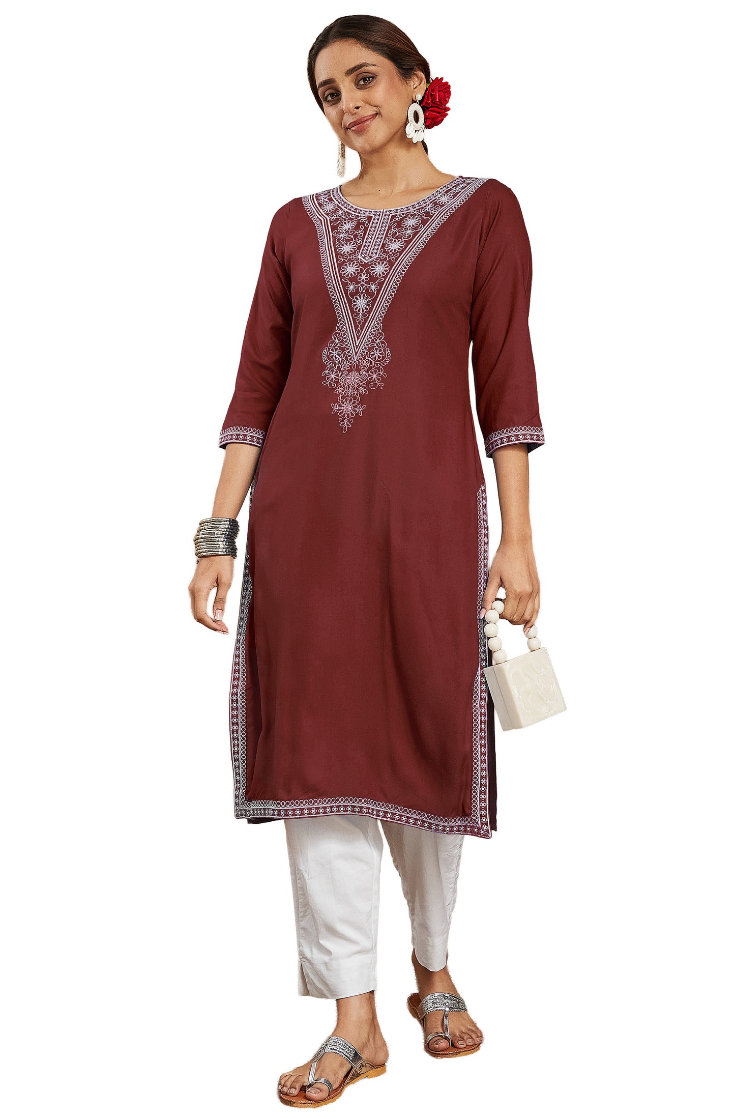 Beautiful Maroon Kurti
