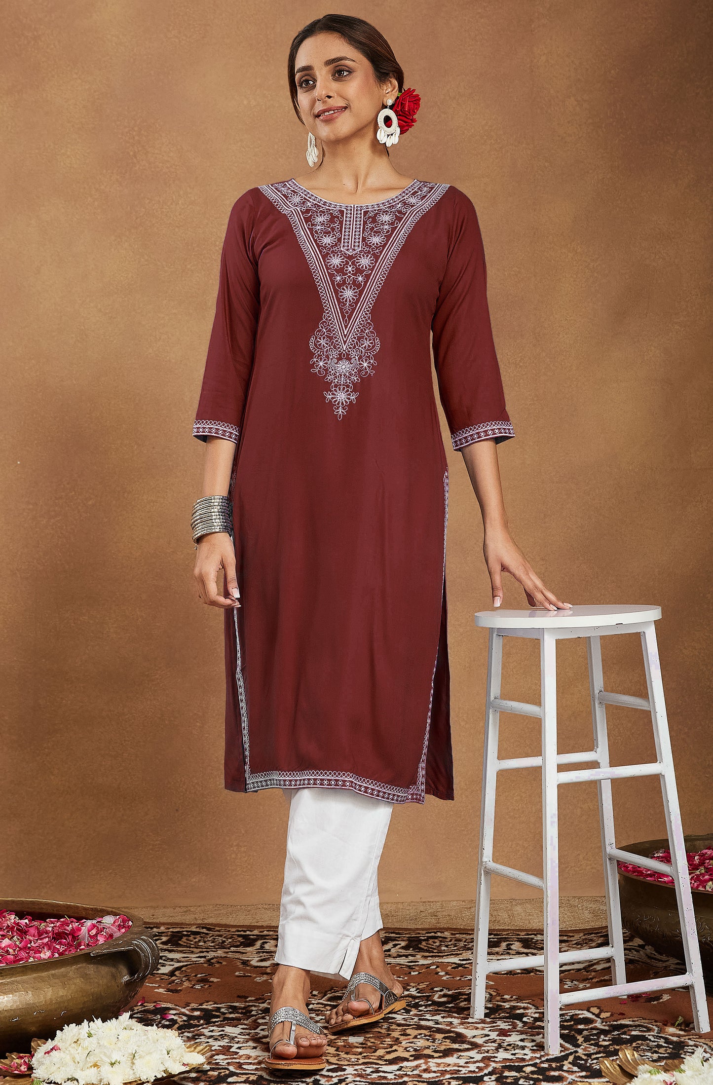 Beautiful Maroon Kurti
