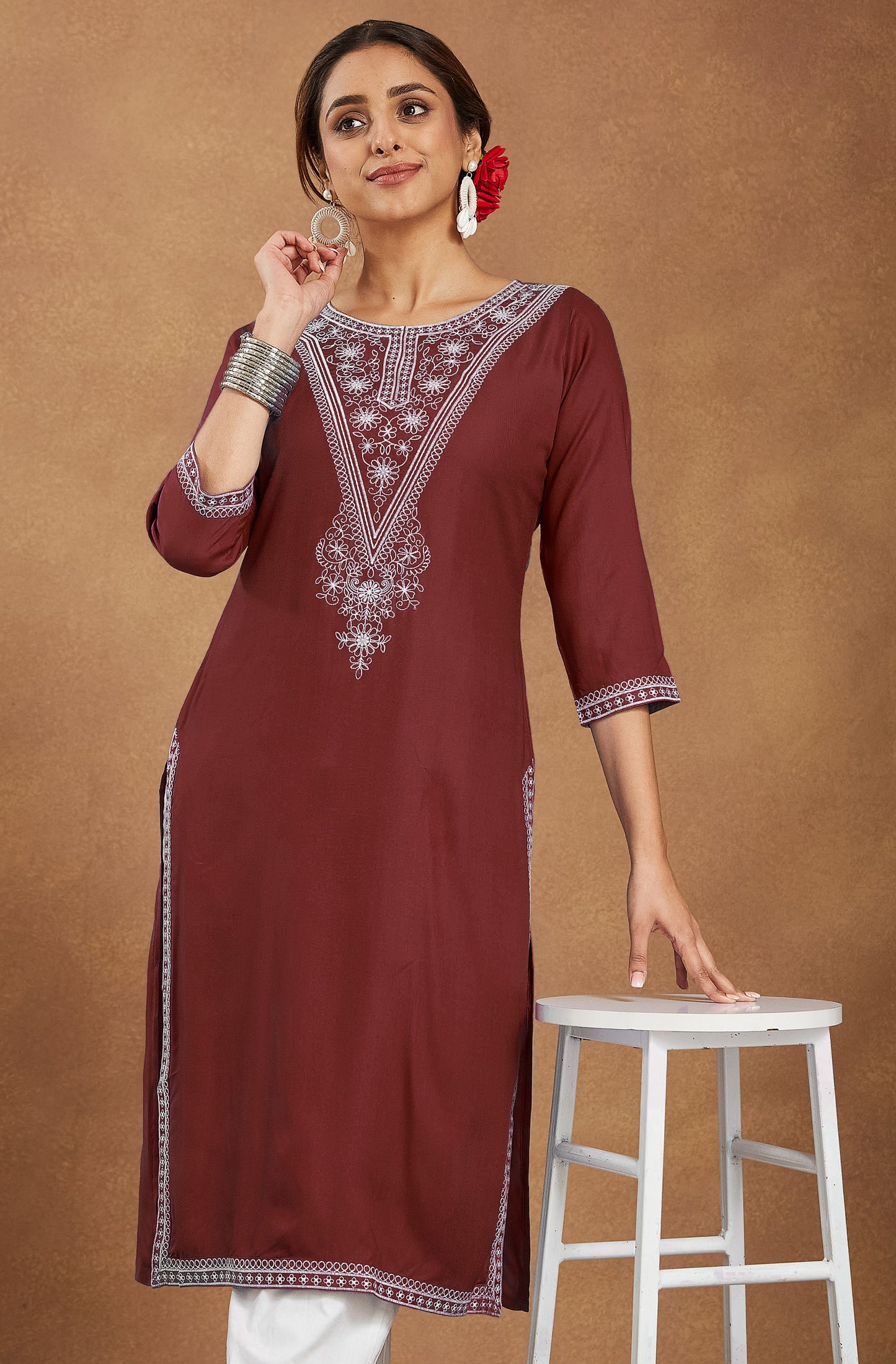 Beautiful Maroon Kurti