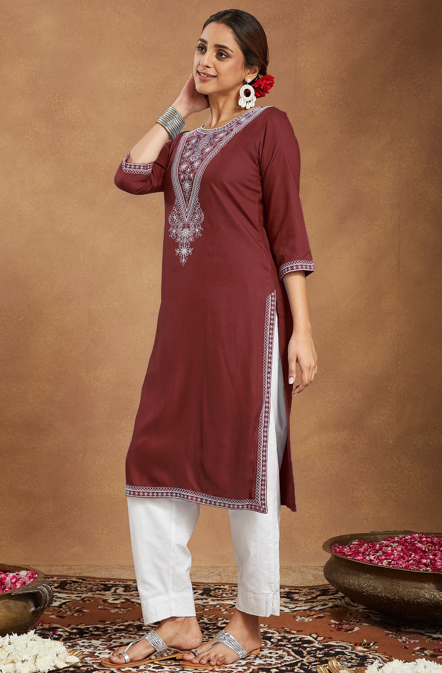 Beautiful Maroon Kurti